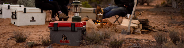 KONG Coolers camping with friends on the weekend